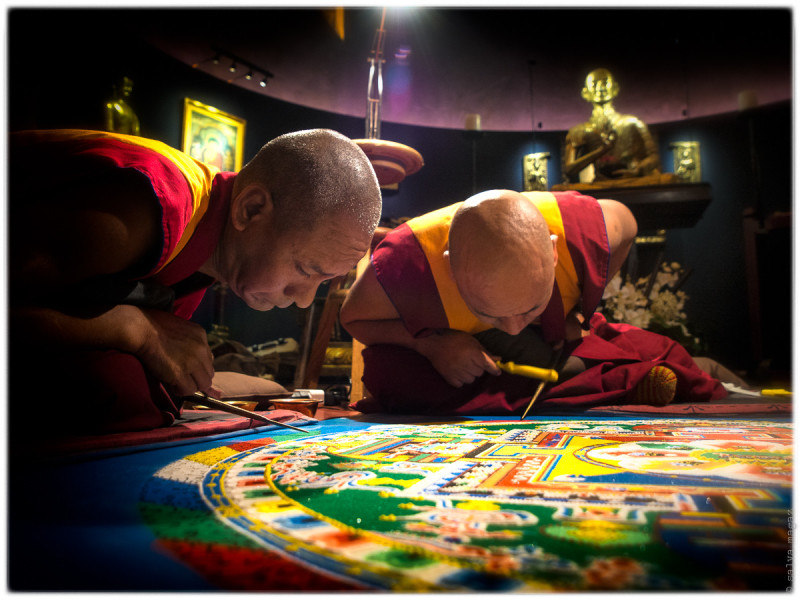 Mandala of Sangye Menla made by the monks of Sera Jey Ngari Khangtsen @ Tibet Museum Gruyères