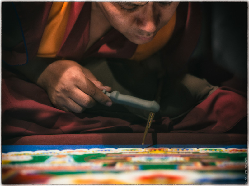 Mandala of Sangye Menla made by the monks of Sera Jey Ngari Khangtsen @ Tibet Museum Gruyères