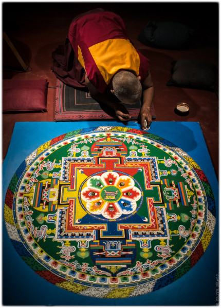 Mandala of Sangye Menla made by the monks of Sera Jey Ngari Khangtsen @ Tibet Museum Gruyères
